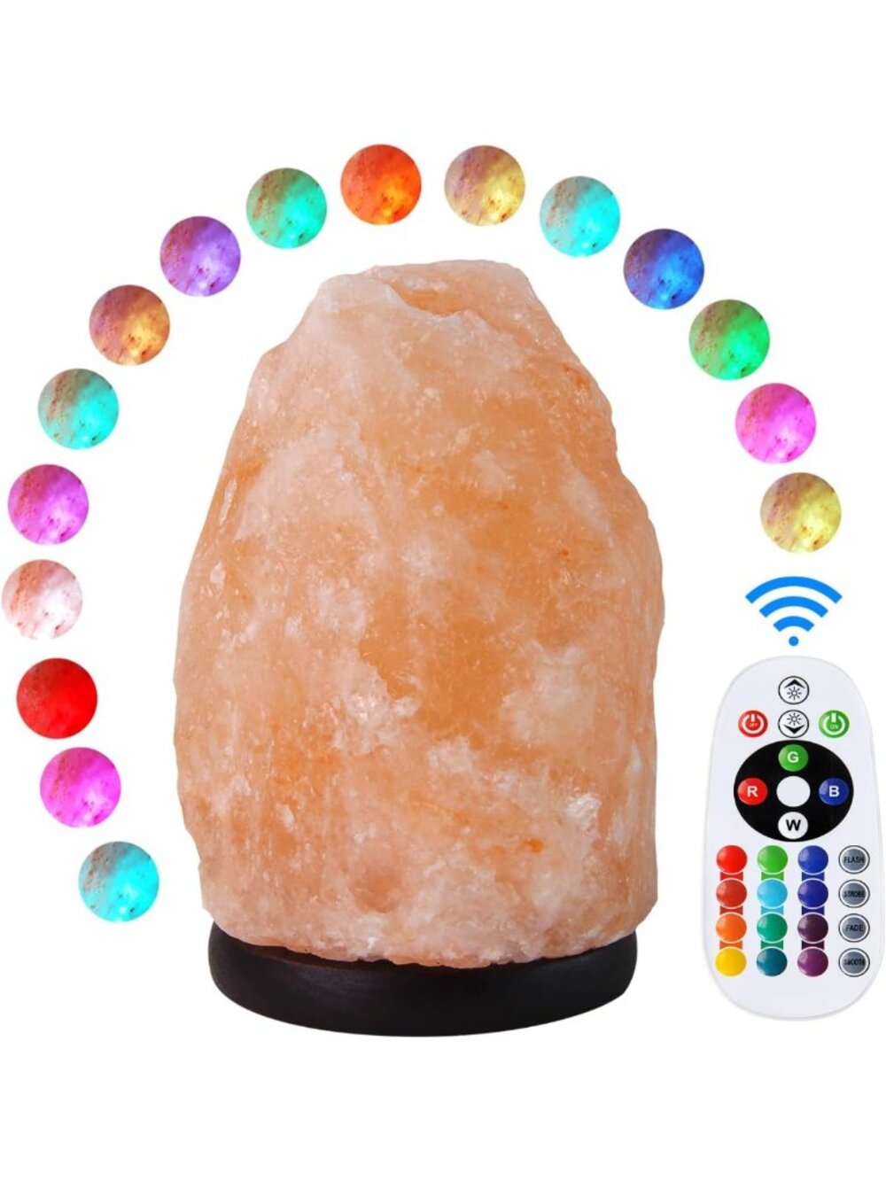 pursalt Himalayan Salt Lamp with Remote 7 Inches (5-6 Lbs), 16 RGB Colors